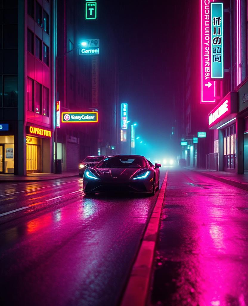 Neon Rain Drive
